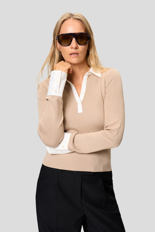 Polo Shirt - Beige/White Edition